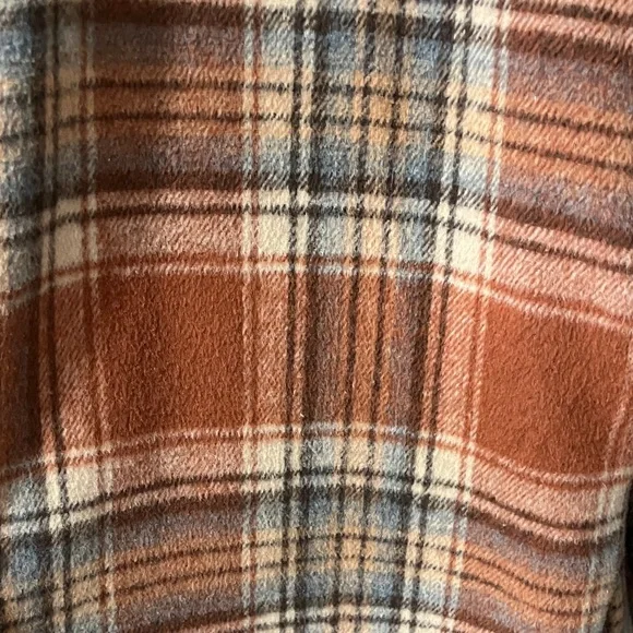 Adora Rust Plaid Shacket - Picture 2 of 5